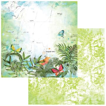49 and Market Vintage Artistry Sunburst Double-Sided Cardstock 12"X12"-Abask In Paradise