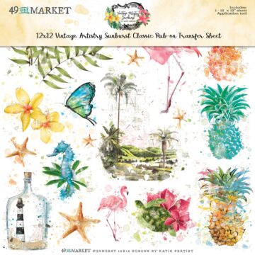 49 And Market Rub-Ons 12"X12"-Classic, Vintage Artistry Sunburst
