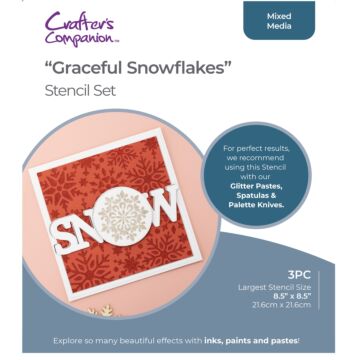 Crafter's Companion Stencil Set-Graceful Snowflakes