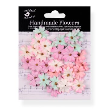 Little Birdie Carin Paper Flowers 30/Pkg-Fairy Garden