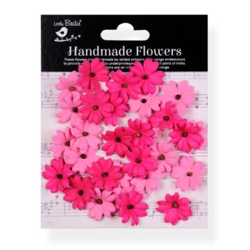 Little Birdie Carin Paper Flowers 30/Pkg-Precious Pink