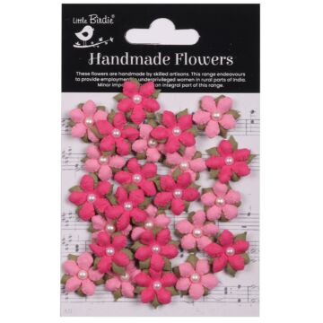 Little Birdie Elira Paper Flowers 24/Pkg-Precious Pink