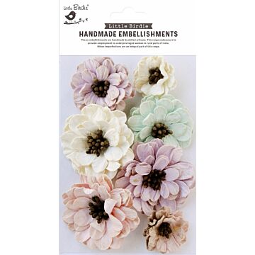 Little Birdie Galina Paper Flowers 7/Pkg-Fairy Garden