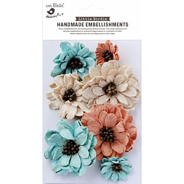 Little Birdie Galina Paper Flowers 7/Pkg-Sun & Rain