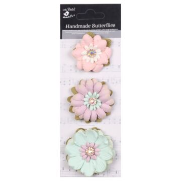 Little Birdie Jeremy Paper Flowers 3/Pkg-Fairy Garden