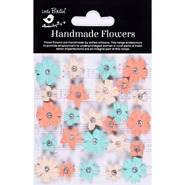 Little Birdie Karolina Paper Flowers 25/Pkg-Sun & Rain