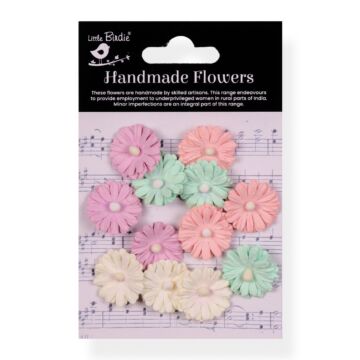 Little Birdie Larisa Paper Flowers 12/Pkg-Fairy Garden