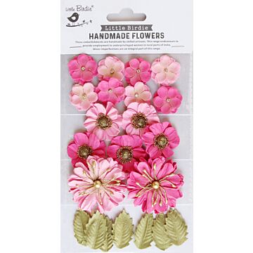 Little Birdie Renae Paper Flower 27/Pkg-Precious Pink