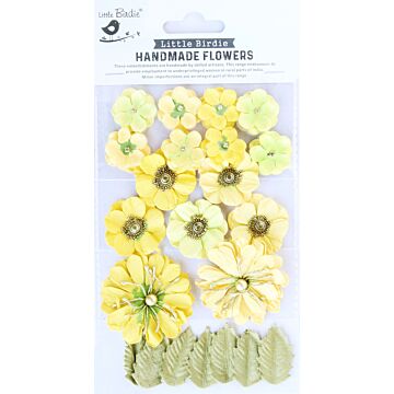 Little Birdie Renae Paper Flower 27/Pkg-Sunshine