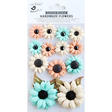 Little Birdie Sunny Flora Paper Flowers 13/Pkg-Sun & Rain