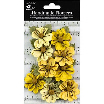 Little Birdie Wendy Paper Flowers 9/Pkg-Sunshine