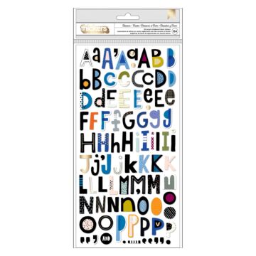 Vicki Boutin Discover + Create Thickers Stickers 184/Pkg-Alpha W/Gold Foil