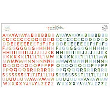 PinkFresh Mini Puffy Alpha Stickers-Holiday Dreams