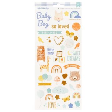 American Crafts Cardstock Stickers 6"X12" 91/Pkg-Hello Little Boy