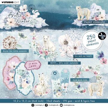 Studio Light Artic Winter Die-Cut Block Paper 20/Pkg-Nr. 68