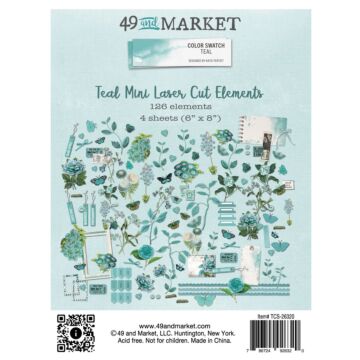 49 and Market Color Swatch: Teal Mini Laser Cut Outs-Elements