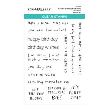 Spellbinders Monster Bingo Monster Stamp Set