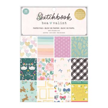 American Crafts Bea Valint Sketchbook Paper Pad 6"X8"-36 Sheets