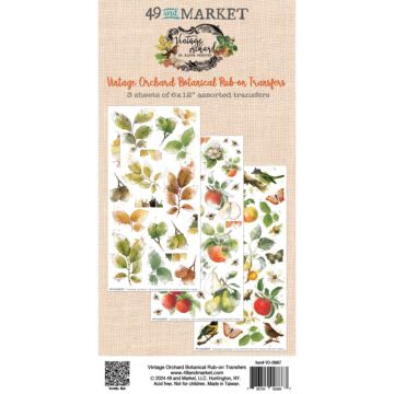 49 And Market Rub-On Transfer Set-Vintage Orchard Botanical