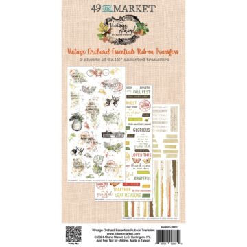49 And Market Rub-On Transfer Set-Vintage Orchard Essentials