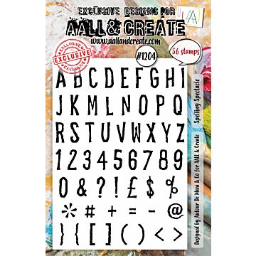 AALL And Create A5 Photopolymer Clear Stamp Set - Spelling Spectacle by Aall and Create