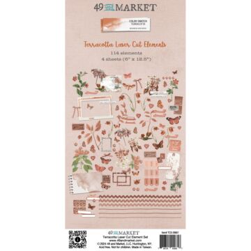 49 And Market Laser Cut Outs-Elements, Color Swatch: Terracotta