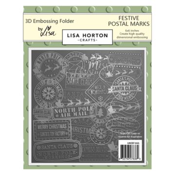 Lisa Horton Crafts Embossing Folder-Postal Marks North Pole