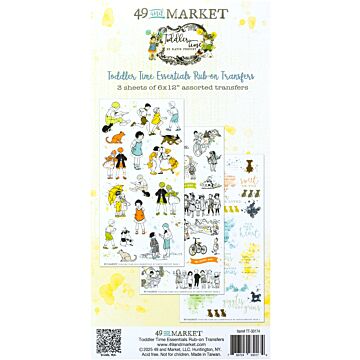 49 And Market Rub-On Transfer Set-Toddler Time Essentials