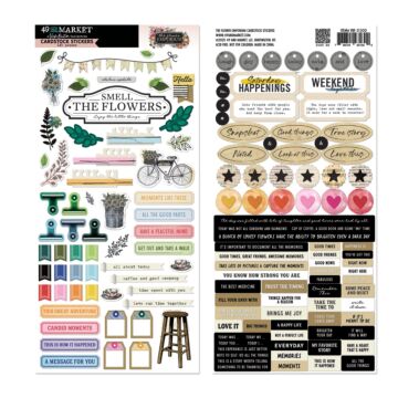 49 and Market Die-Cuts Cardstock Stickers By Vicki Boutin-The Flower Emporium