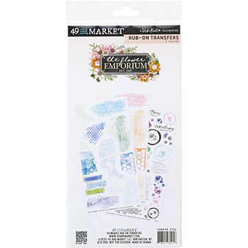 49 And Market Rub-On Transfer Set-Blendable, The Flower Emporium
