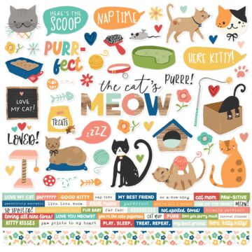 Simple Stories Fur Baby Cat Stickers 12x12