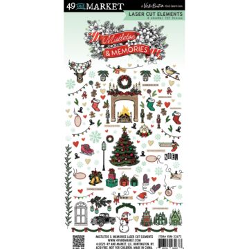 49 And Market Laser Cut Outs-Elements, Mistletoe And Memories