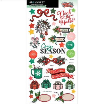 49 And Market Cardstock Stickers-Mistletoe And Memories