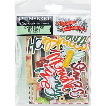 49 And Market Chipboard Set-Basics, Mistletoe And Memories