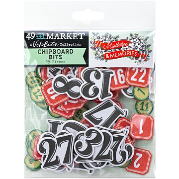 49 And Market Chipboard Set-Bits, Mistletoe And Memories