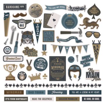 PhotoPlay Stickers 12'X12" - Wingman by Photoplay Paper