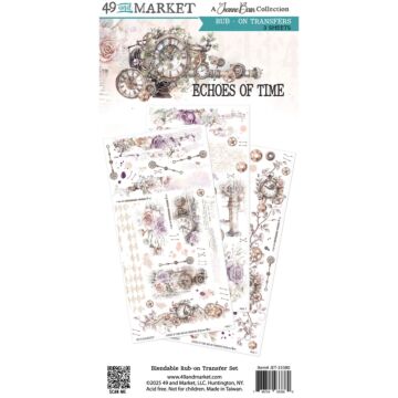 49 And Market Rub-On Transfer Set 6"X12" - Echoes Of Time by 49 and Market