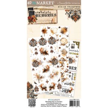 49 And Market Blendable Rub-On Transfer Set 6"X12" - Nostalgic Memories by 49 and Market