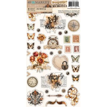 49 And Market Washi Tape Sheets - Nostalgic Memories by 49 and Market