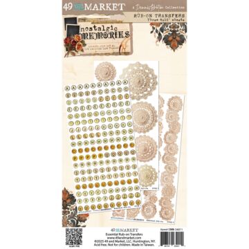 49 And Market Essential Rub-On Transfer Set 6"X12" - Nostalgic Memories by 49 and Market