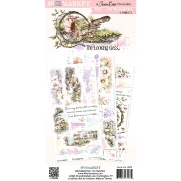 49 And Market Blendable Rub-On Transfer Set 6"X12" - The Looking Glass by 49 and Market