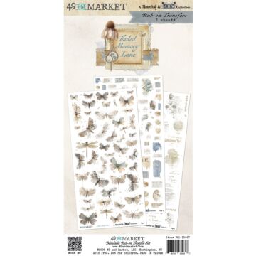 49 and Market Blendable Rub-On Transfer Set 6"X12" - Faded Memory Lane by 49 and Market