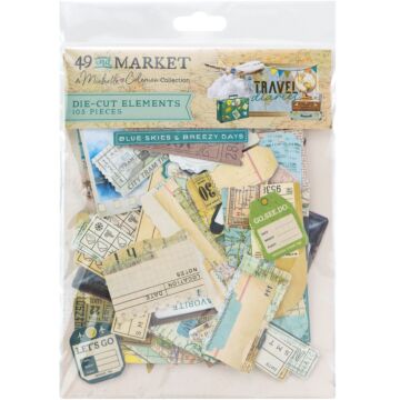 49 and Market Die-Cuts - Elements, Travel Diaries by 49 and Market