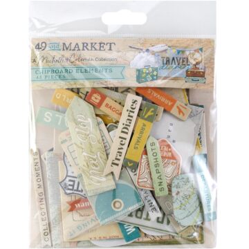 49 and Market Chipboard Set - Travel Diaries by 49 and Market