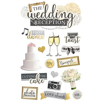 Paper House Wedding Reception Dimensional Sticker
