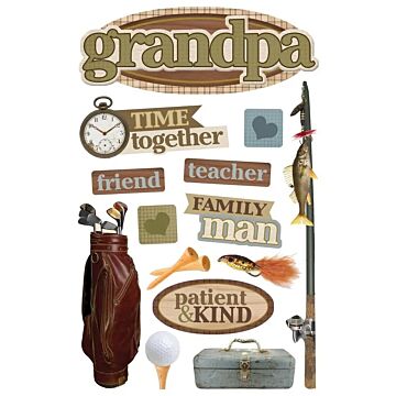 Paper House Grandpa Dimensional Stickers