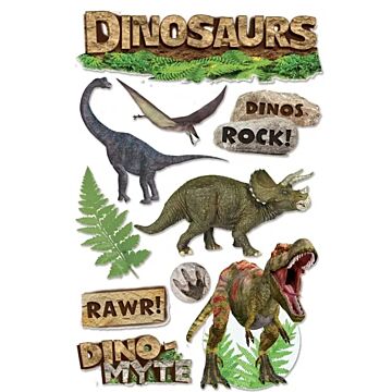 Paper House Dinosaurs Dimensional Sticker