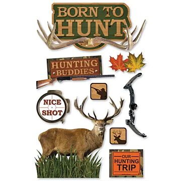 Paper House Born to Hunt 3D Sticker