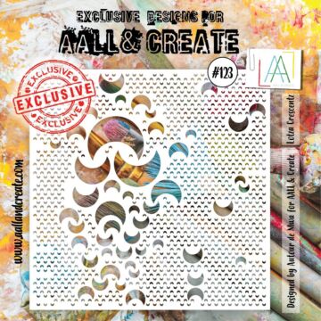 AALL & Create Stencil, 6" x 6" - #123 - Lotza Crescentz