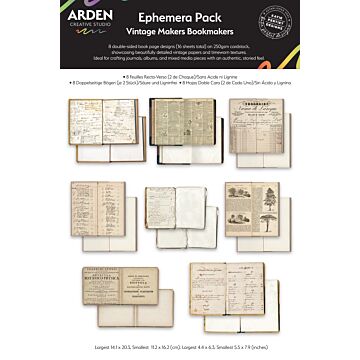 Arden Creative Studio Vintage Makers Bookmakers Ephemera Pack
